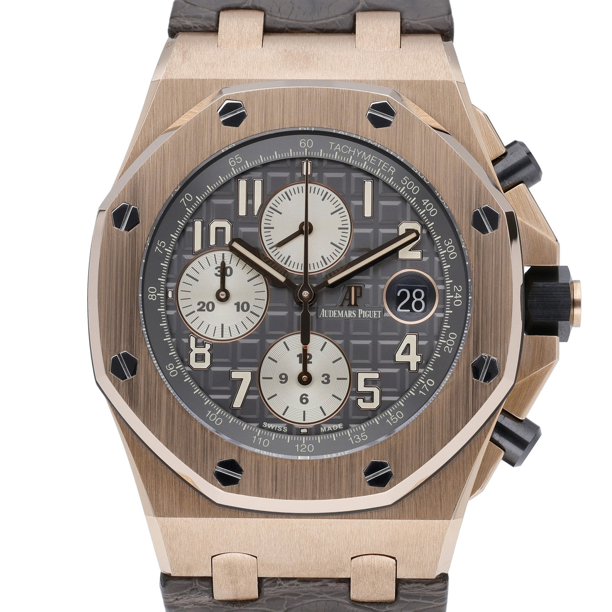 Audemars Piguet Royal Oak Offshore Chronograph 26470OR.OO.A125CR.01 with grey dial and 18ct rose gold case