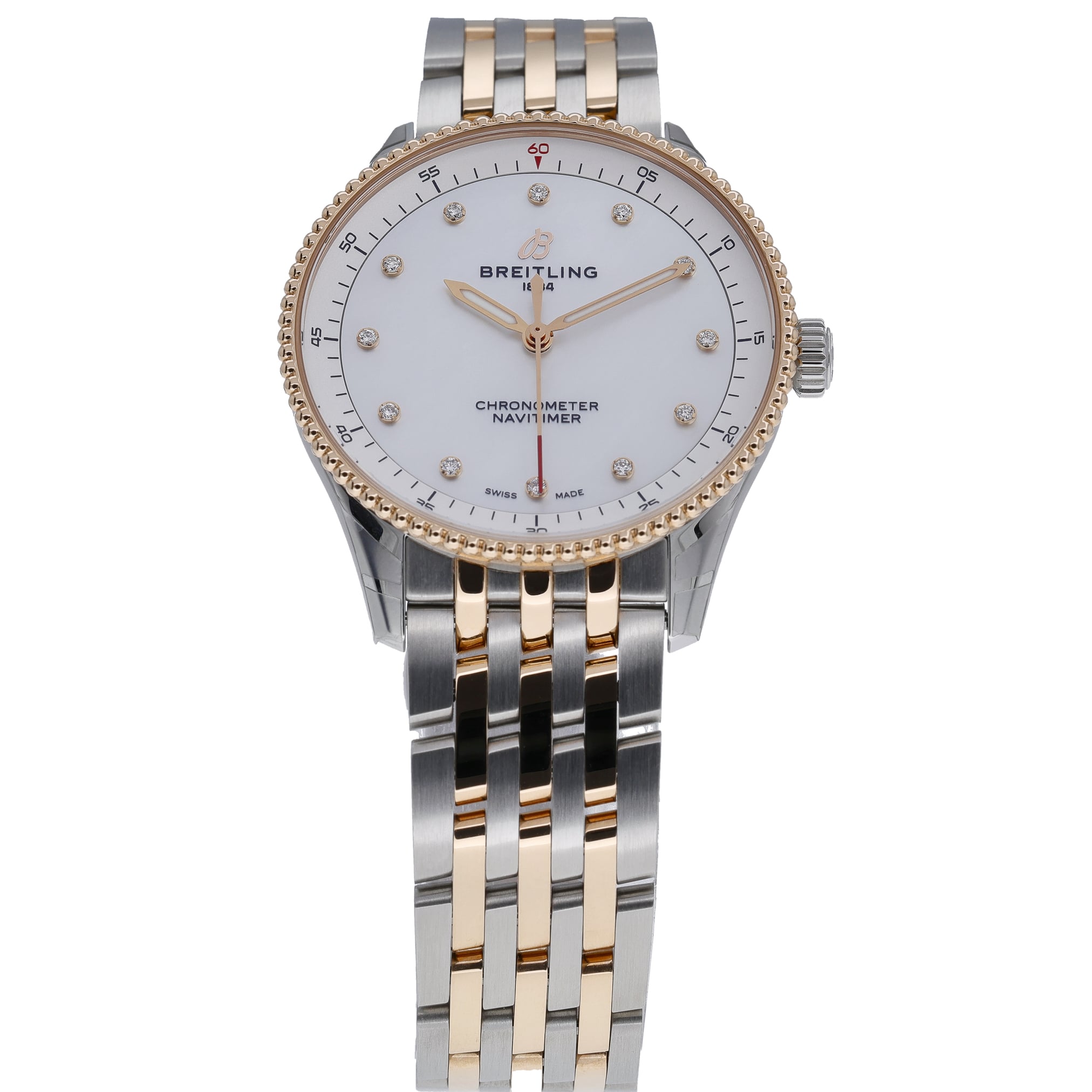 Breitling Navitimer 32 U77320 with mop diamond dial dial and steel & rose gold case - product image 2