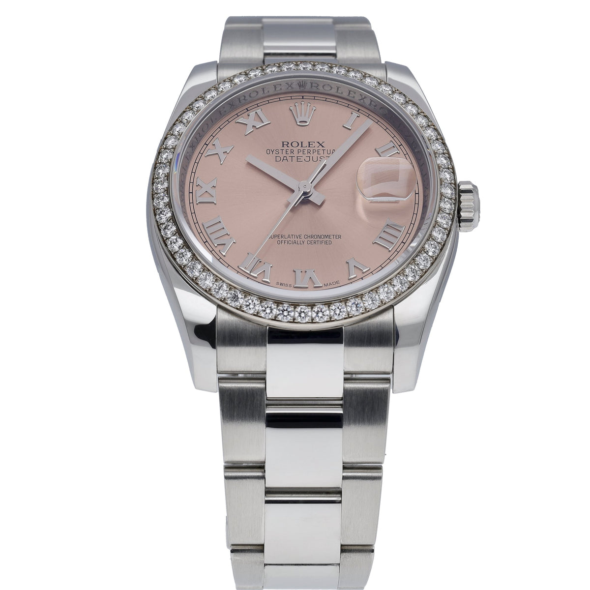 Rolex Datejust 116244 with salmon dial and oystersteel case - product image 2