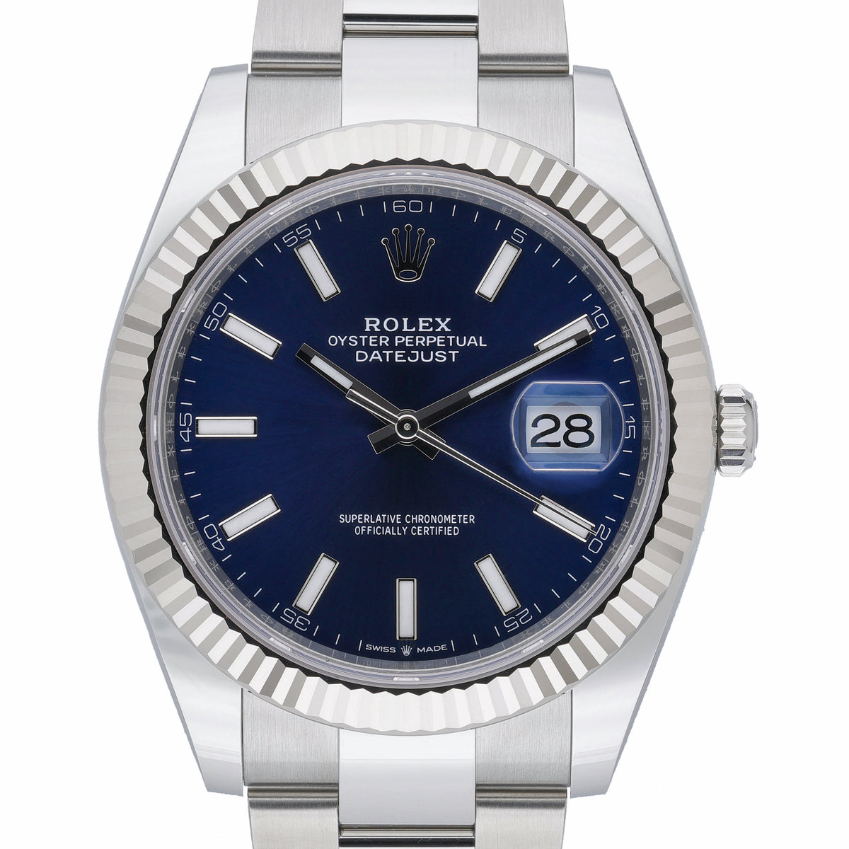 Rolex Datejust 41 126334 with blue dial and steel & white gold case