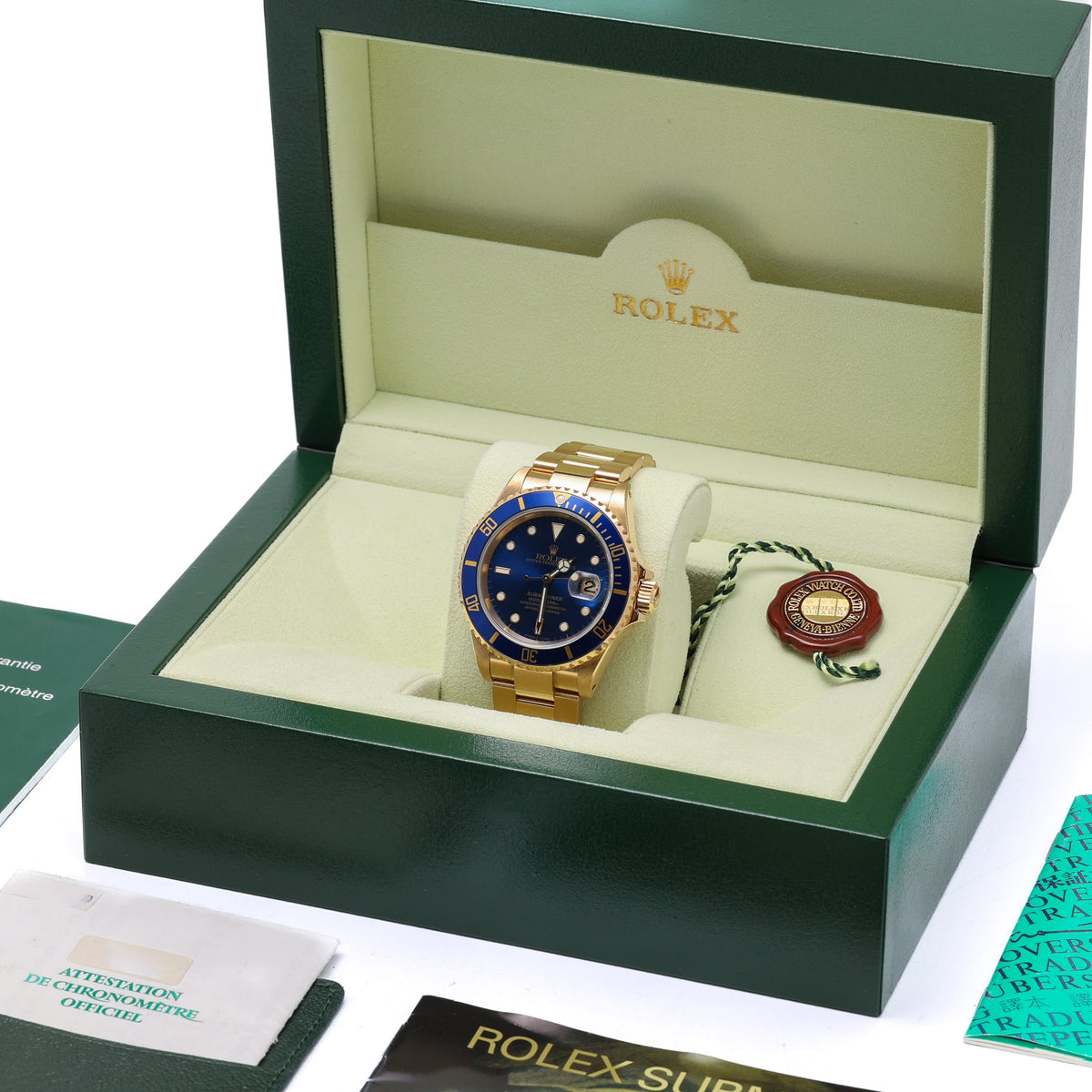 Rolex Submariner 16618LB with blue dial and 18ct yellow gold case - product image 3