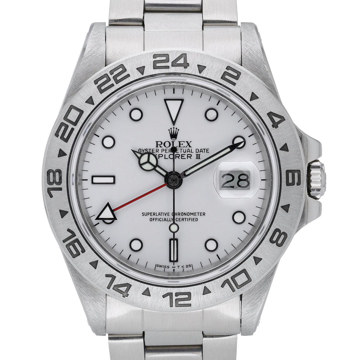 Rolex Explorer II 16550 with white dial and oystersteel case