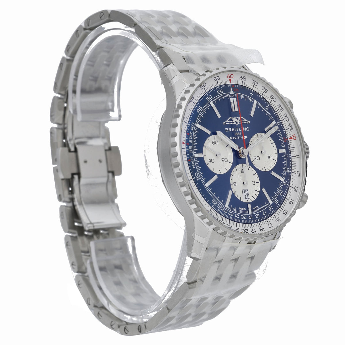 Breitling Navitimer 1 B01 Chronograph AB0137 with blue dial and steel case - product image 4