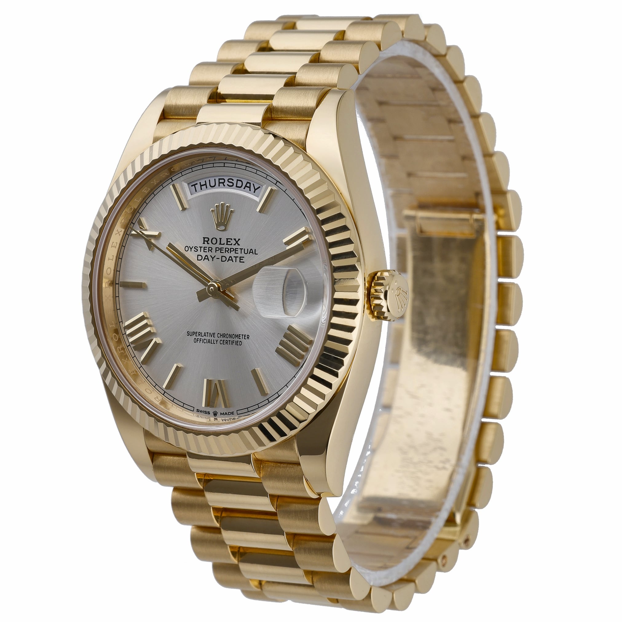 Rolex Day-Date 40 228238 with silver dial and 18ct yellow gold case - product image 3