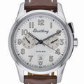 Breitling Transocean Chronograph 1915 AB141112 with silver dial and steel case