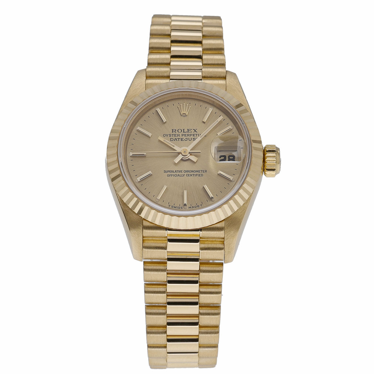 Rolex Datejust 69178 with champagne dial and 18ct yellow gold case - product image 2