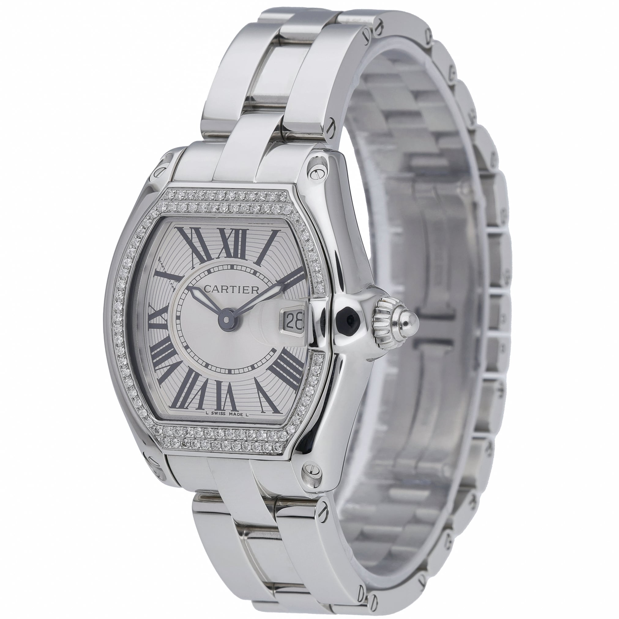 Cartier Roadster 2675 with white dial and steel case - product image 3