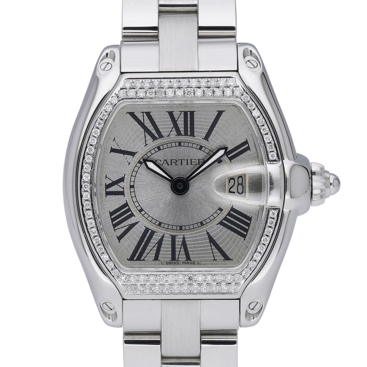 Cartier Roadster 2675 with silver dial and steel case
