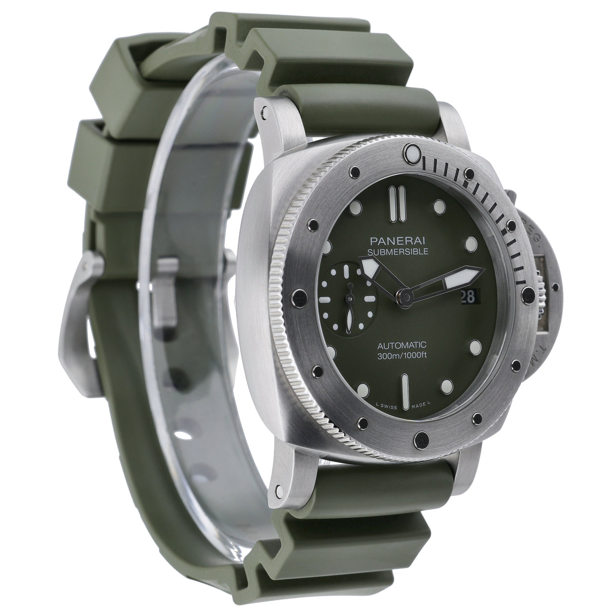 Panerai Submersible PAM01055 with green dial and steel case - product image 4