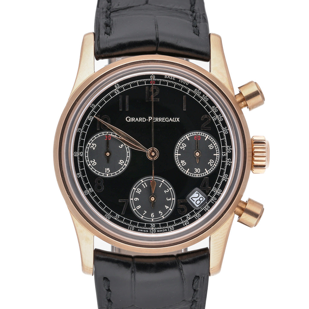 Girard-Perregaux Vintage 4930 with black dial and 18ct rose gold case - product image 3