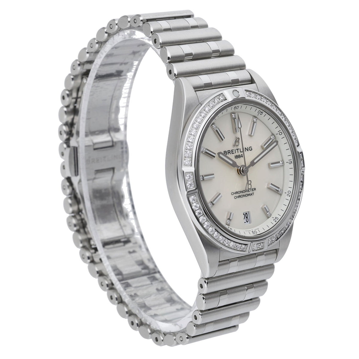 Breitling Chronomat 36 A10380 with white dial and steel case - product image 4