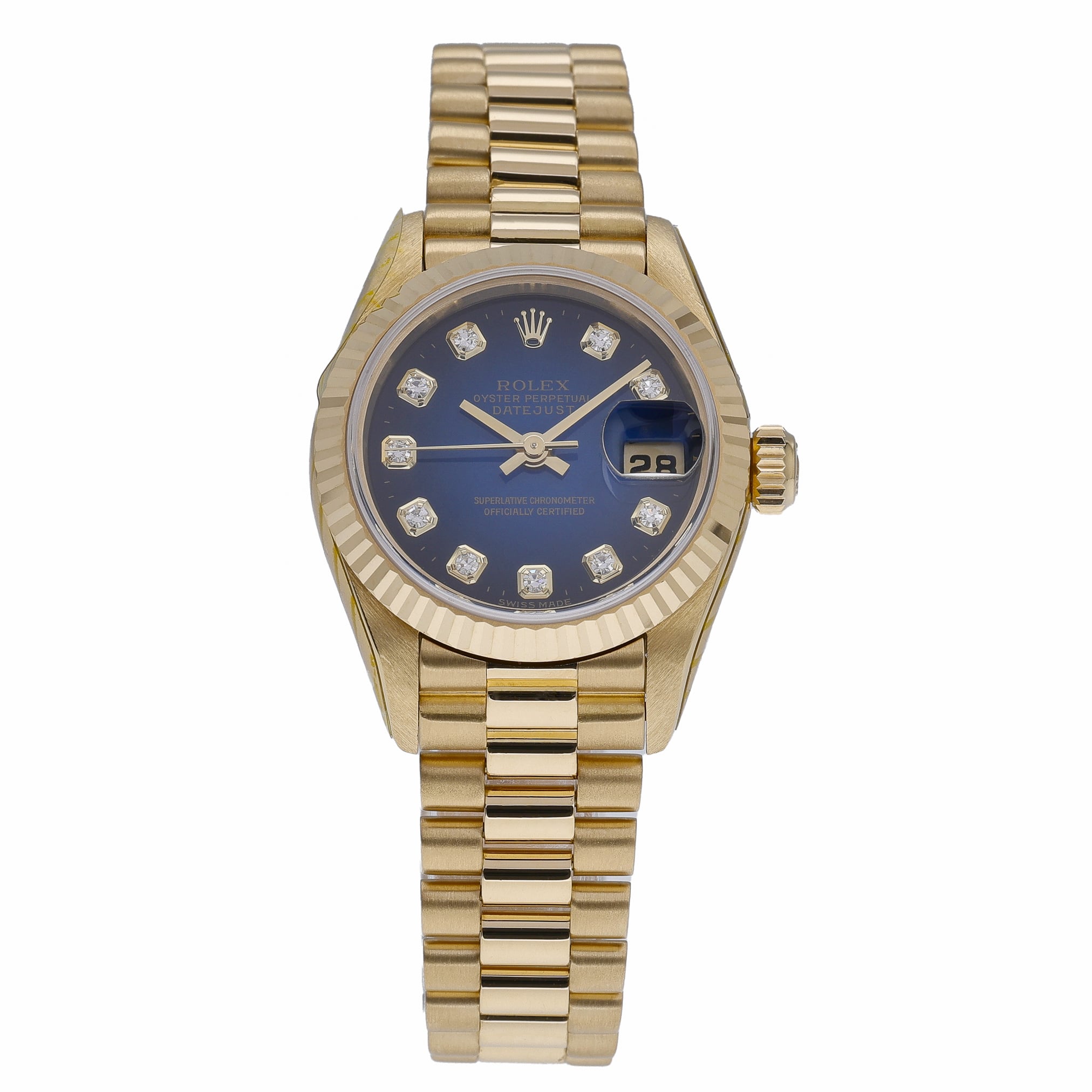 Rolex Datejust 69178 with blue ombré dial and 18ct yellow gold case - product image 2