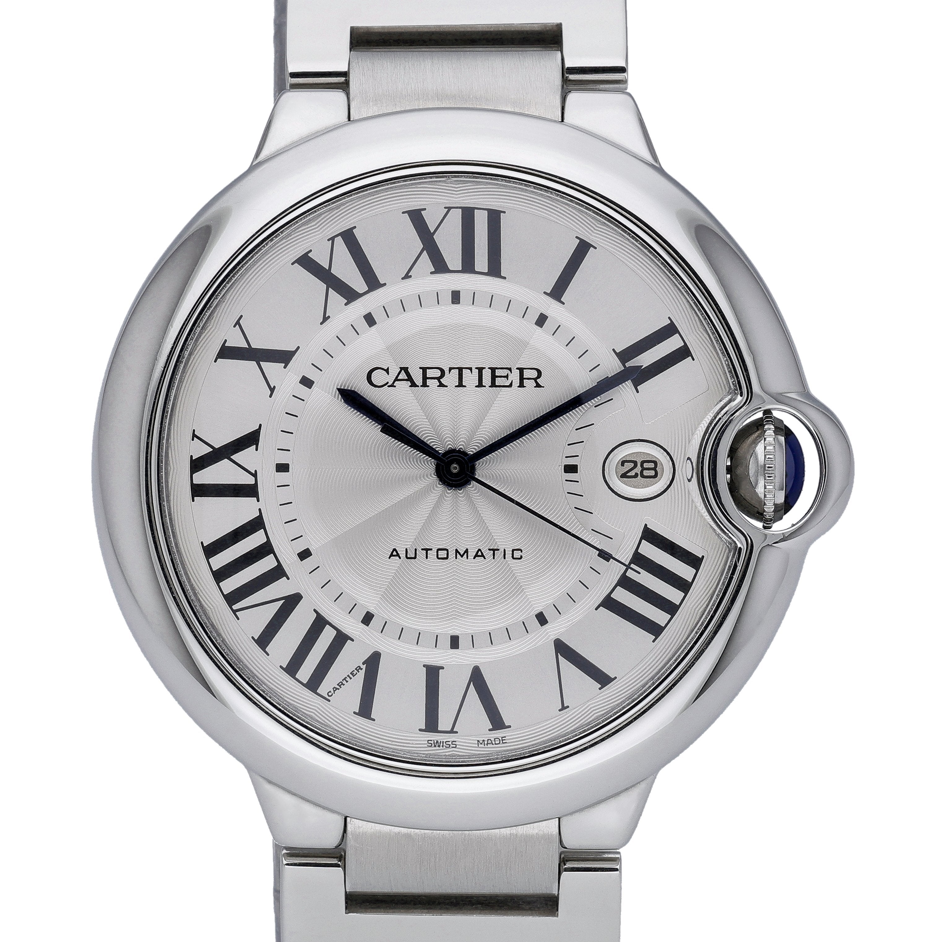 Cartier Ballon Bleu 3001 with silver dial and steel case