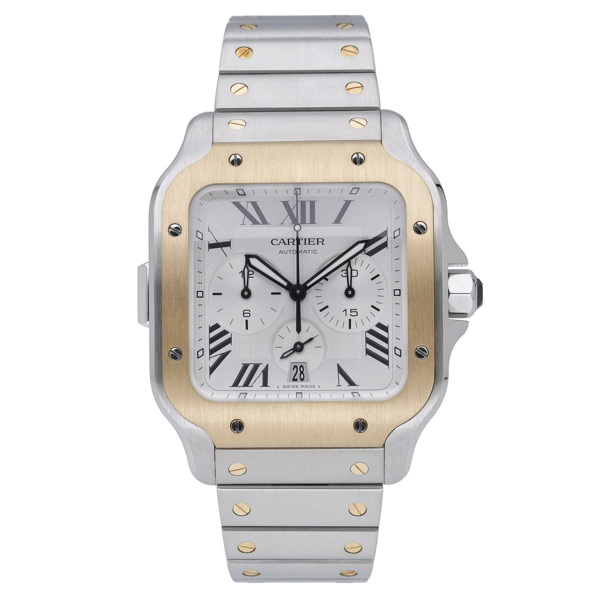 Cartier Santos De Cartier W2SA0008 with silver dial and steel & yellow gold case - product image 2