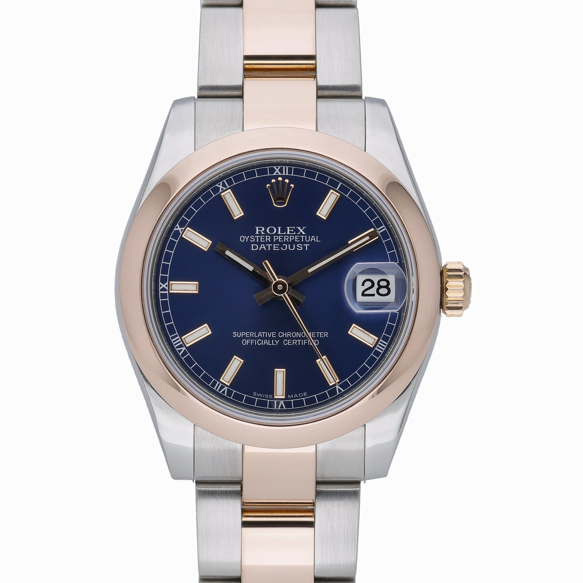 Rolex Datejust 31 178241 with blue dial and steel & rose gold case