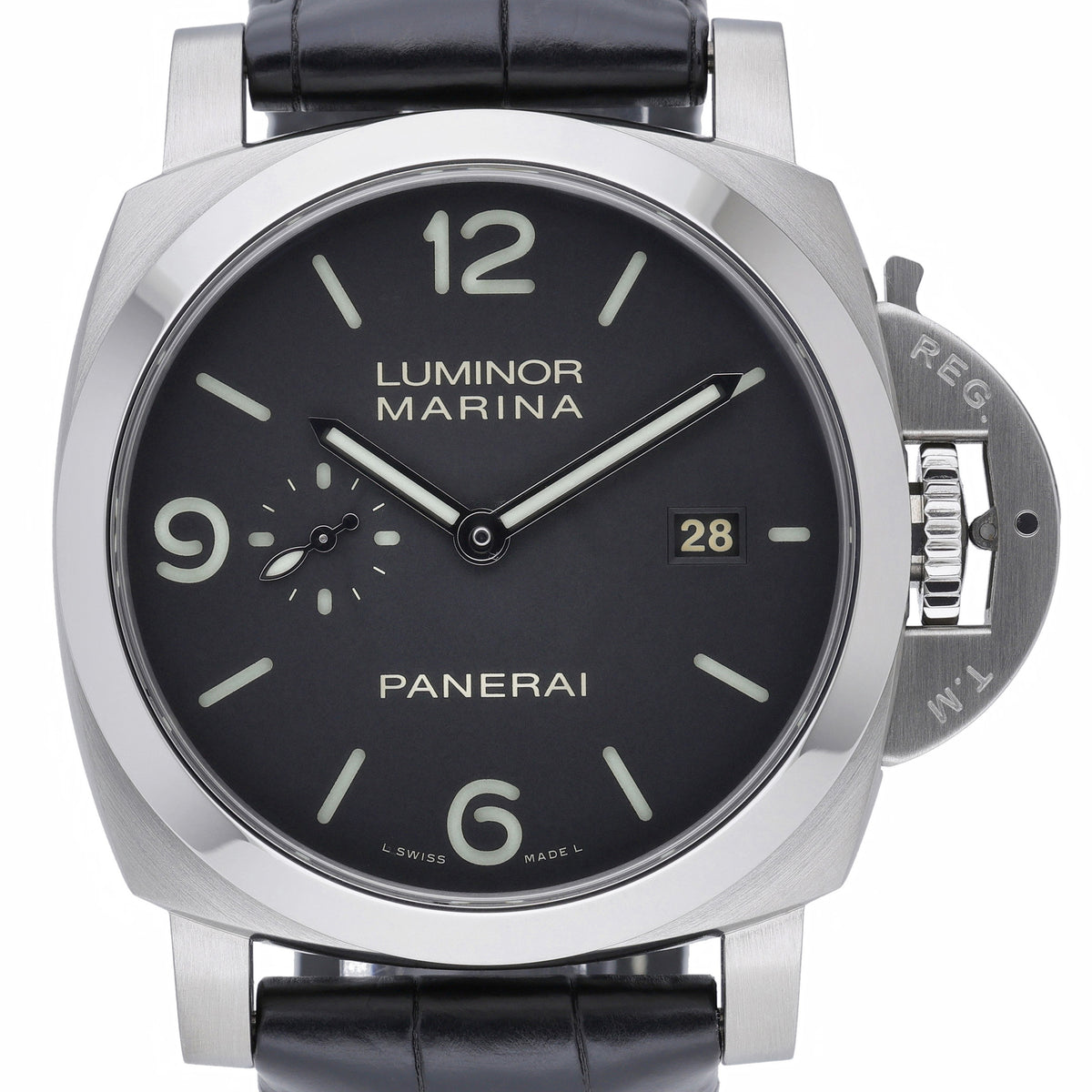 Panerai Luminor Marina PAM03312 with black dial and steel case