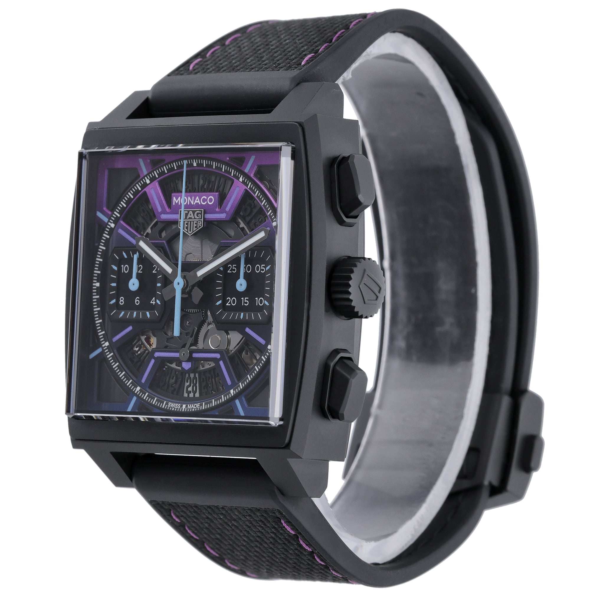 Tag Heuer Monaco Chronograph CBL218E.FT6312 with skeleton dial and titanium coated with black dlc case - product image 3
