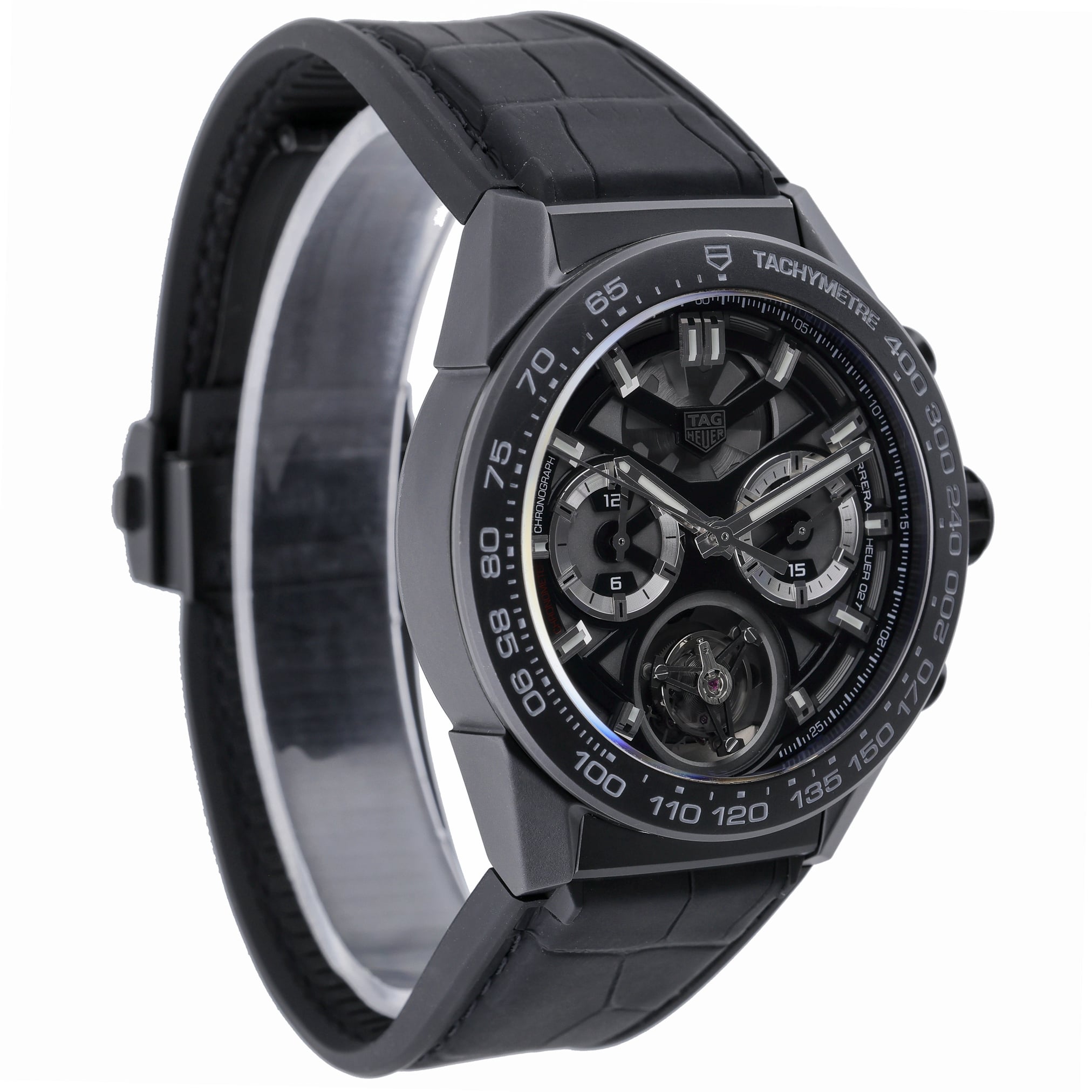 Tag Heuer Carrera 02T Tourbillon Chronograph CAR5A90.FC6415 with black dial and ceramic case - product image 4