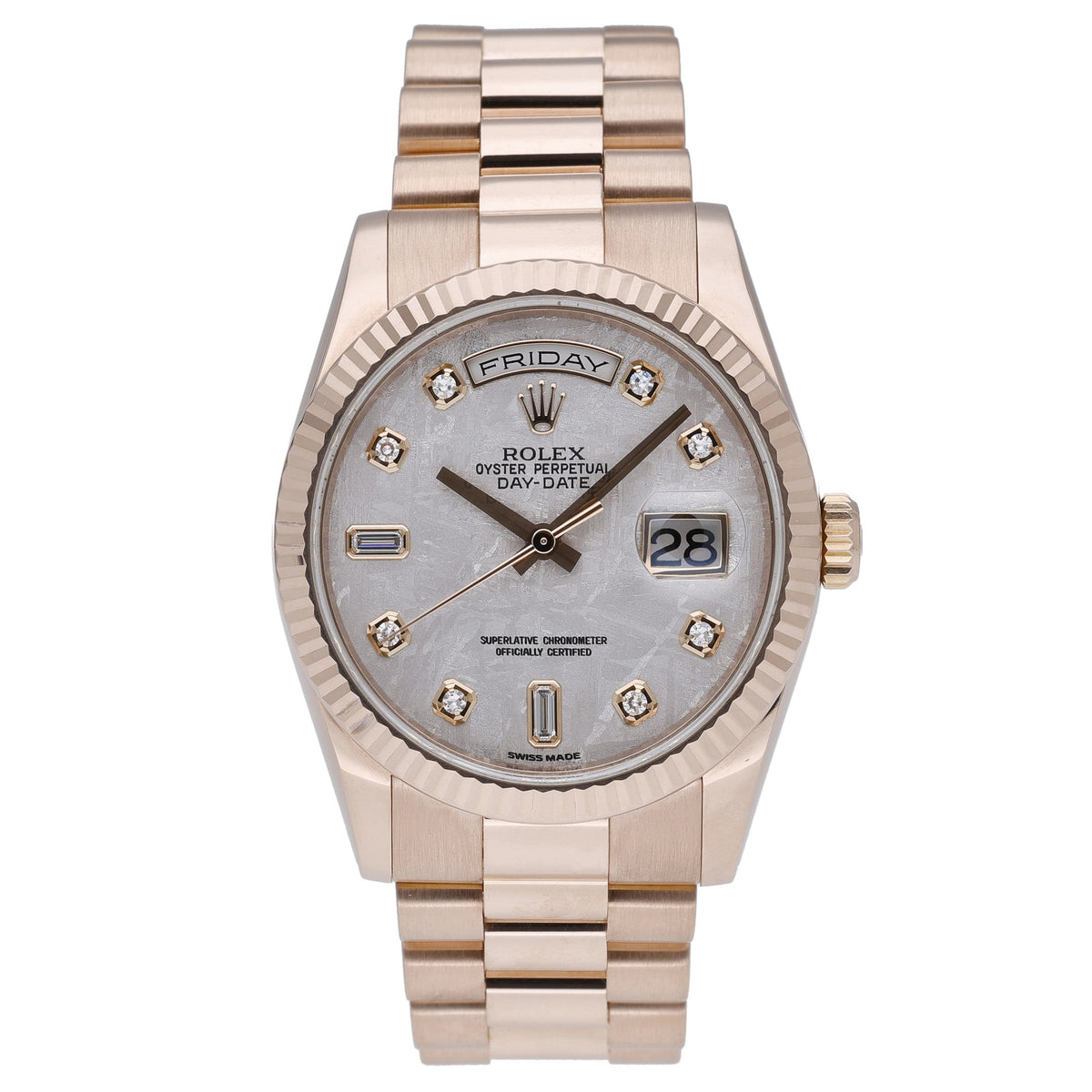 Rolex Day-Date 118235 with meteorite dial and 18ct rose gold case - product image 2