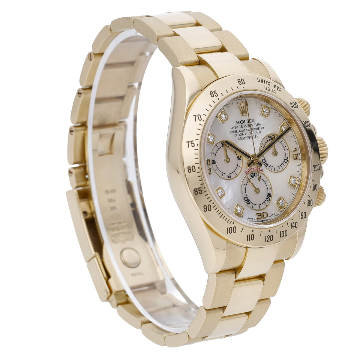 Rolex Daytona 116528 with white dial and 18ct yellow gold case - product image 4