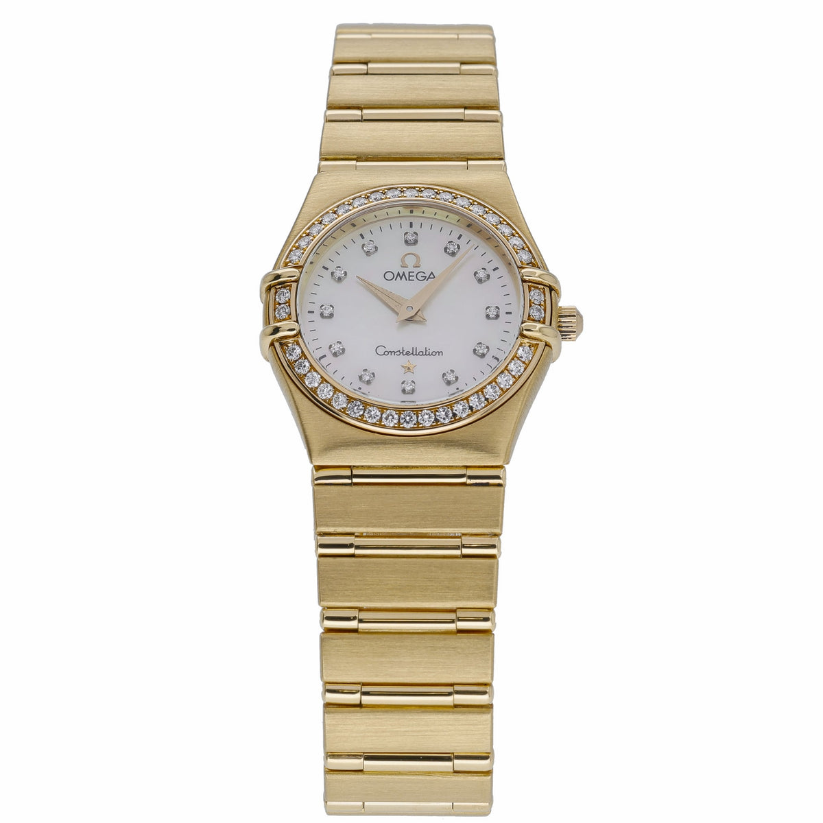 Omega Constellation 895.1201 with white mop dial and 18ct yellow gold case - product image 2