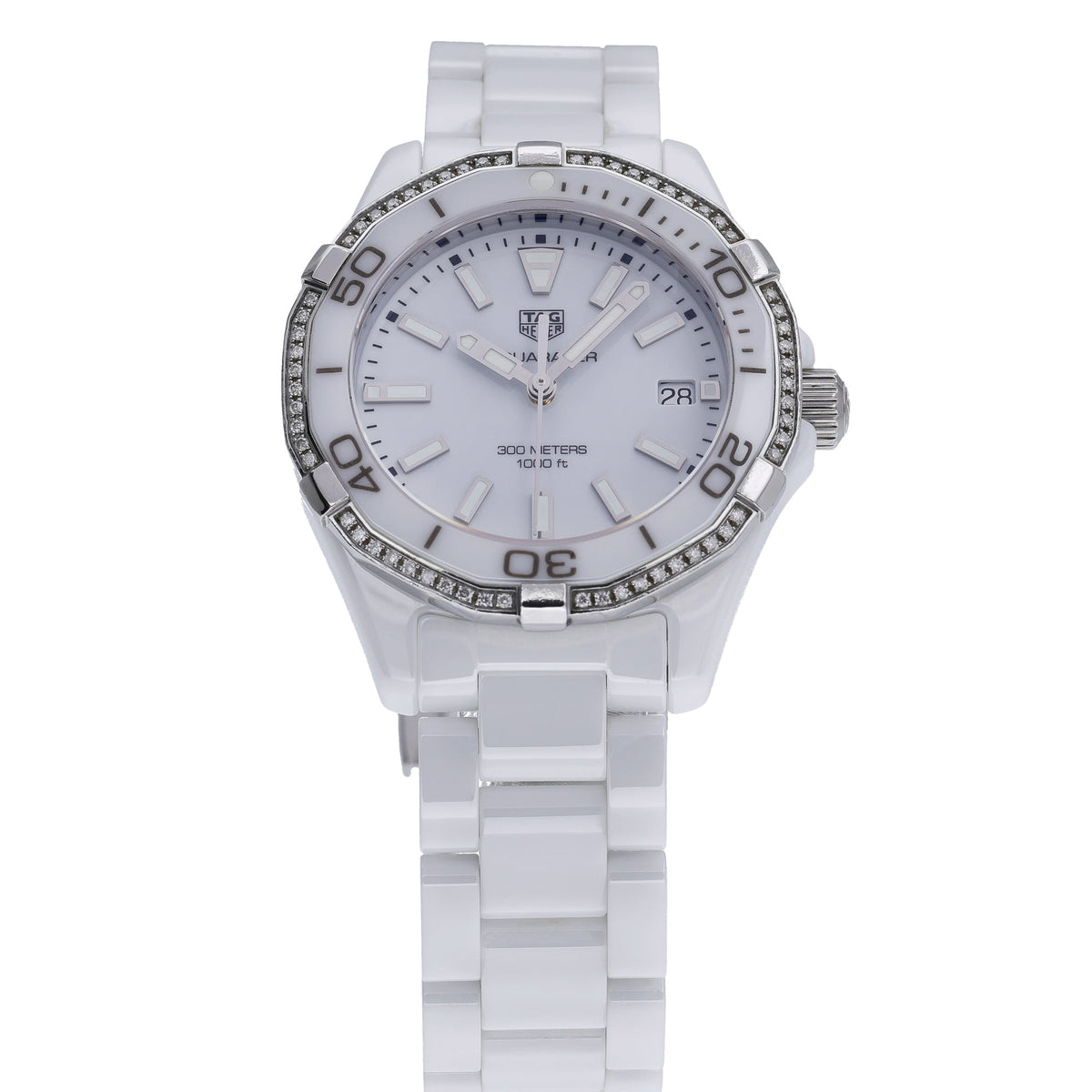 Tag Heuer Aquaracer WAY1396 with white dial and ceramic case - product image 2