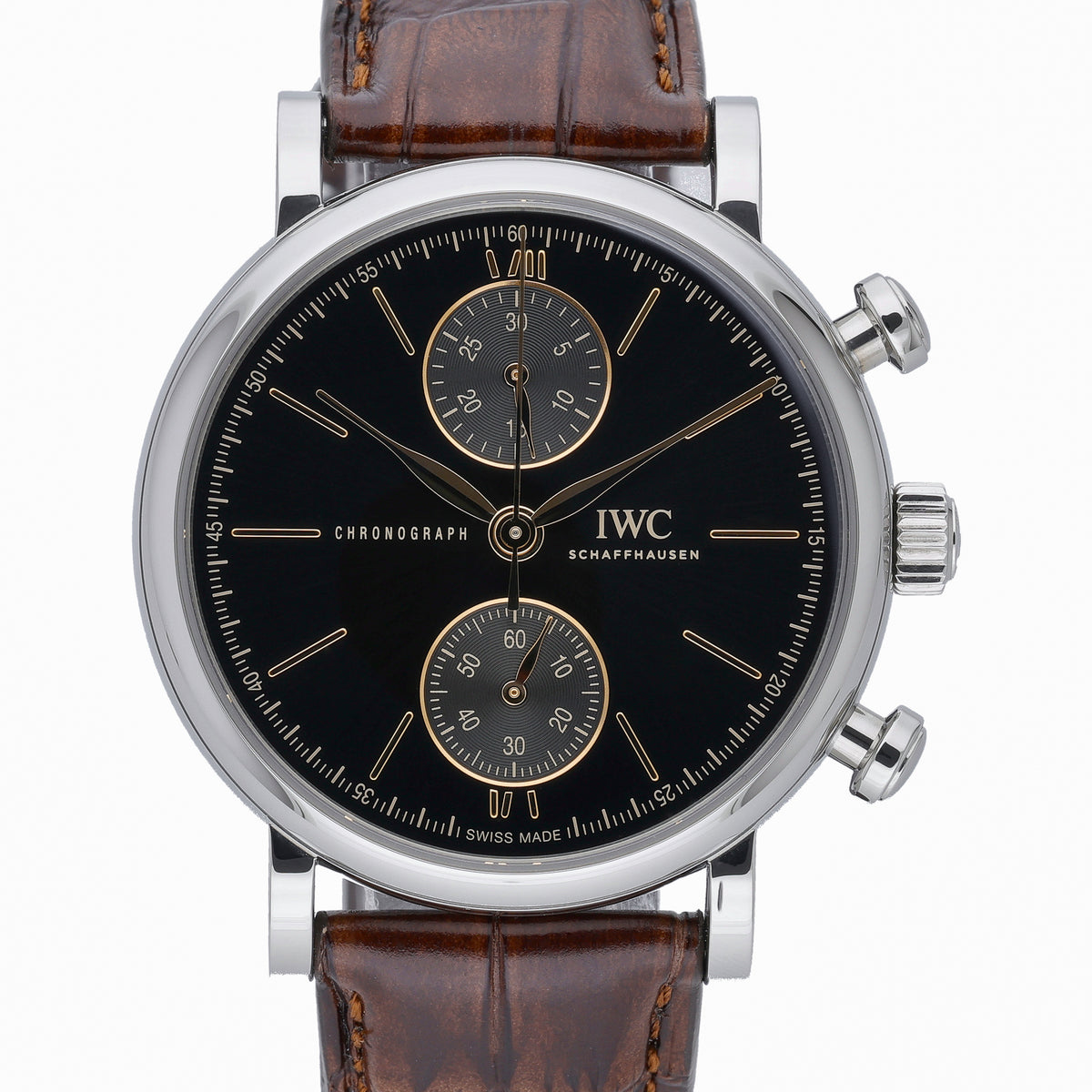 IWC Portofino Chronograph IW391404 with black dial and steel case