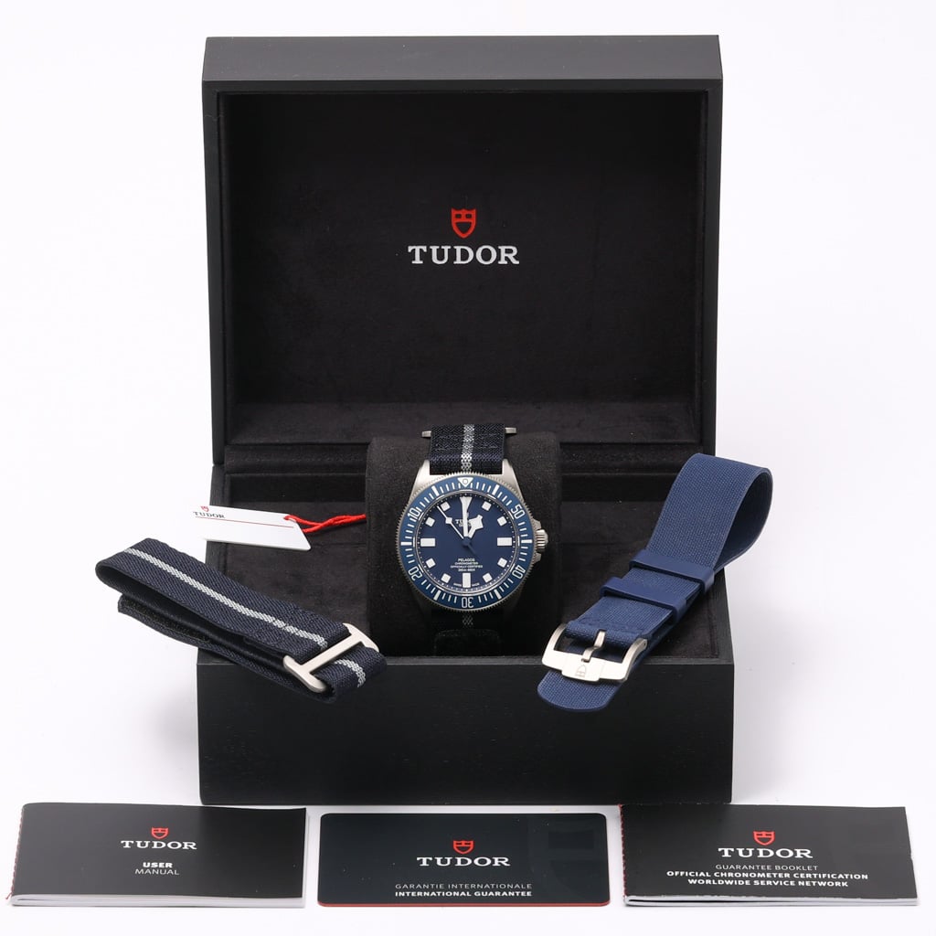Tudor Pelagos FXD 25707B/21 with blue dial and titanium case