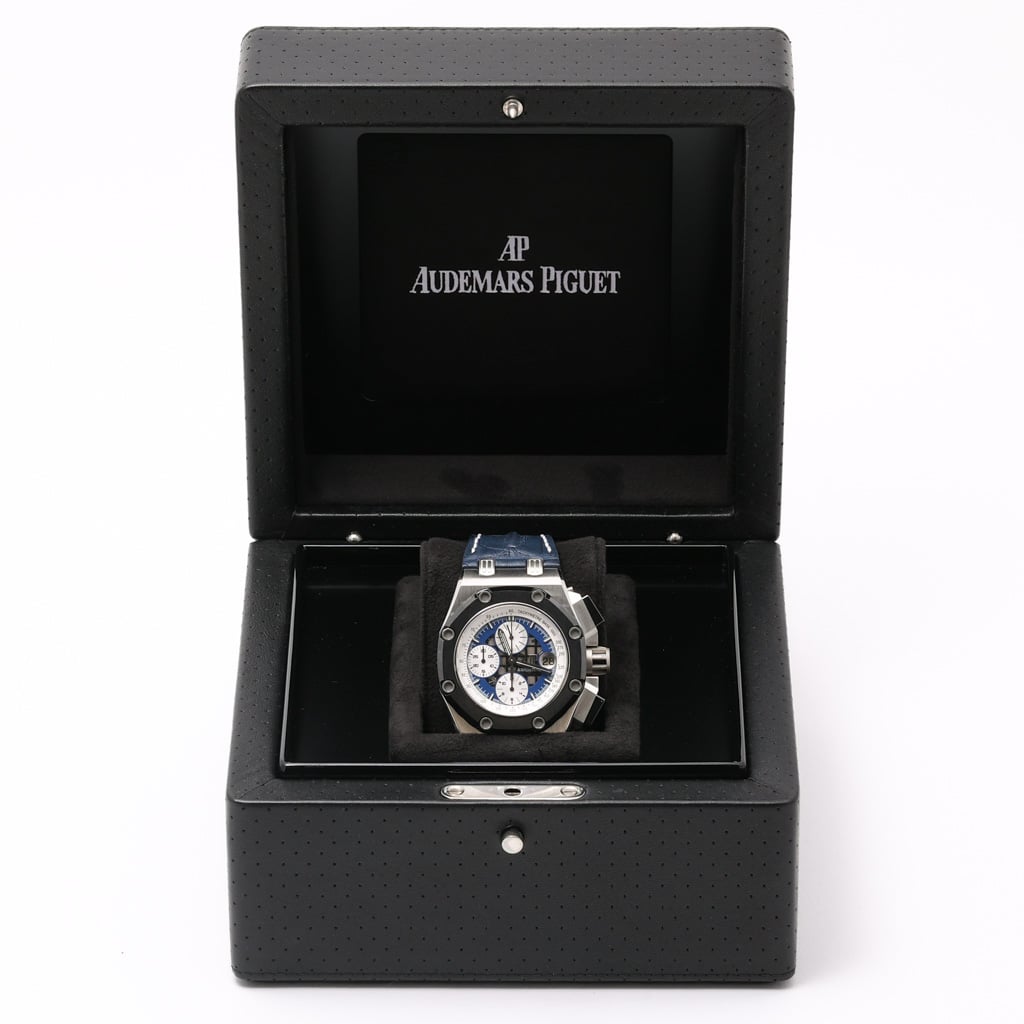 Audemars Piguet Rubens Barrichello 26078PO.OO.D018CR.01 with blue dial and platinum case - product image 2