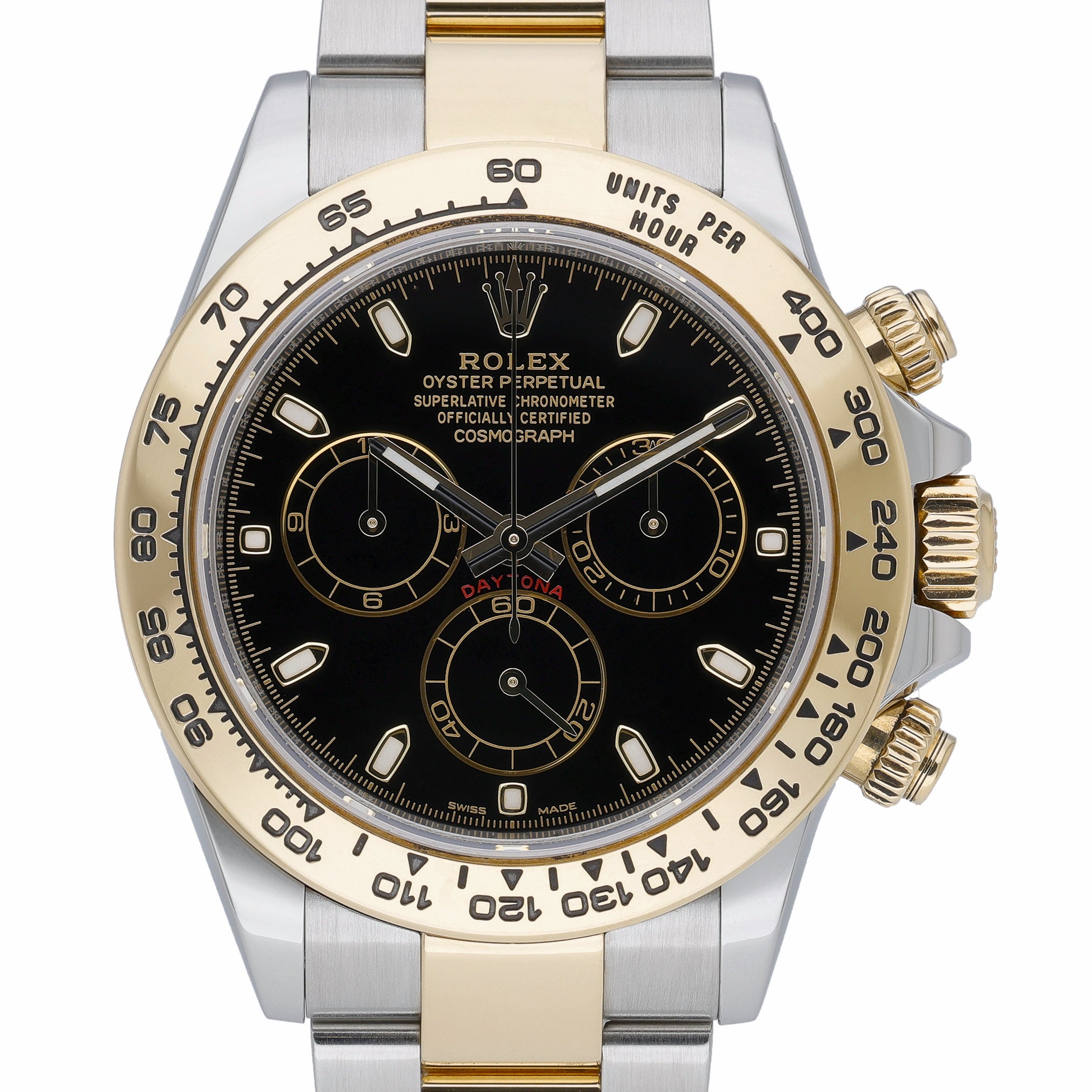 Rolex Daytona 116503 with black dial and steel & yellow gold case