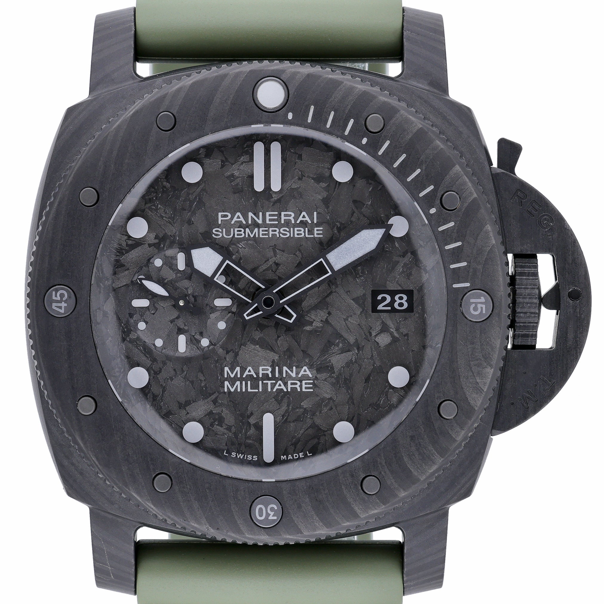 Panerai Marina Militare PAM02979 with black dial and carbon case