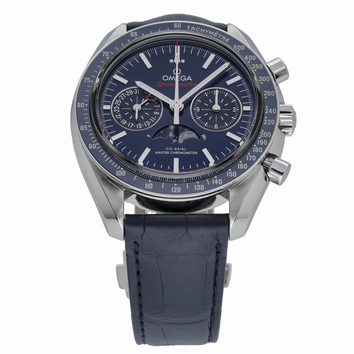 Omega Speedmaster Moonphase 304.33.44.52.03.001 with blue dial and steel case - product image 2
