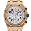 Audemars Piguet Royal Oak Offshore Chronograph 26170OR.OO.1000OR.01 with white dial and 18ct rose gold case