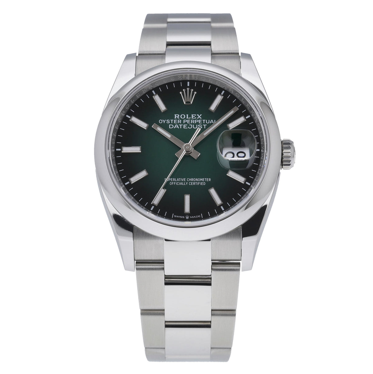 Rolex Datejust 126200 with green ombré dial and oystersteel case - product image 3