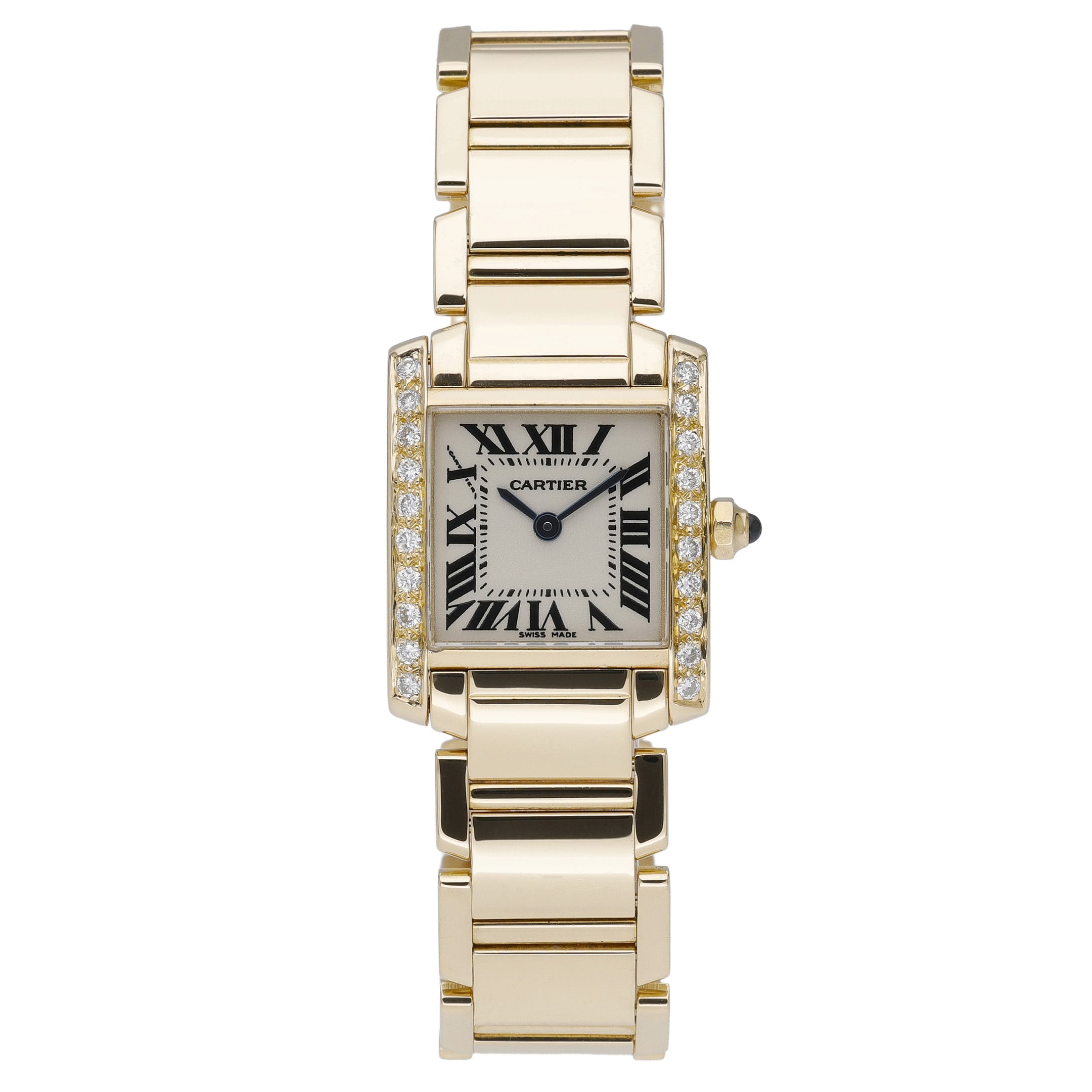 Cartier Tank Francaise 1820 with white dial and 18ct yellow gold case - product image 2