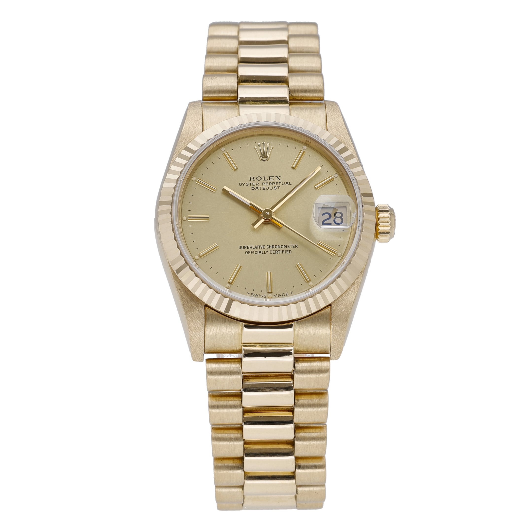 Rolex Datejust 31 68278 with champagne dial and 18ct yellow gold case - product image 2