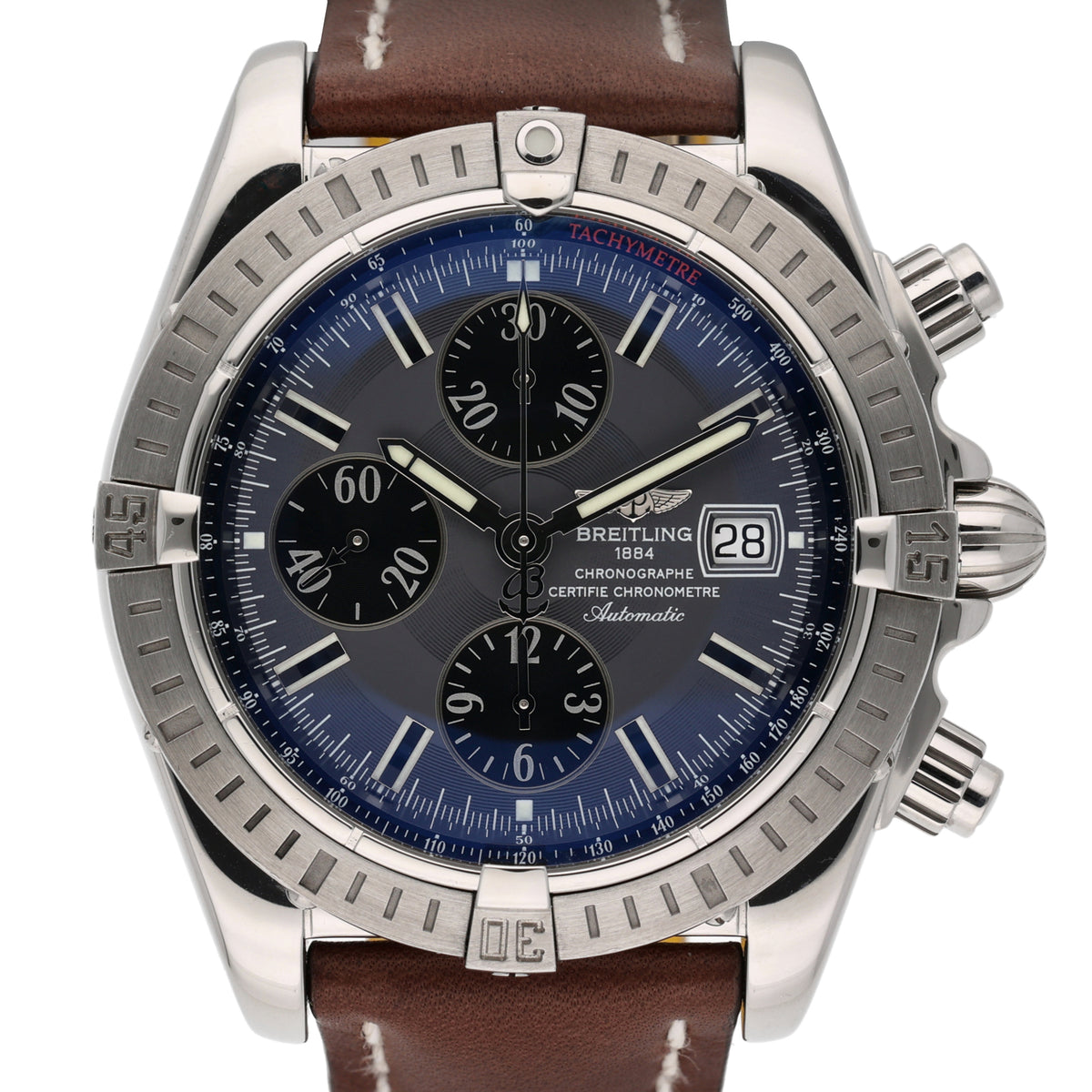 Breitling Chronomat Evolution A13356 with blue dial and steel case - product image 3