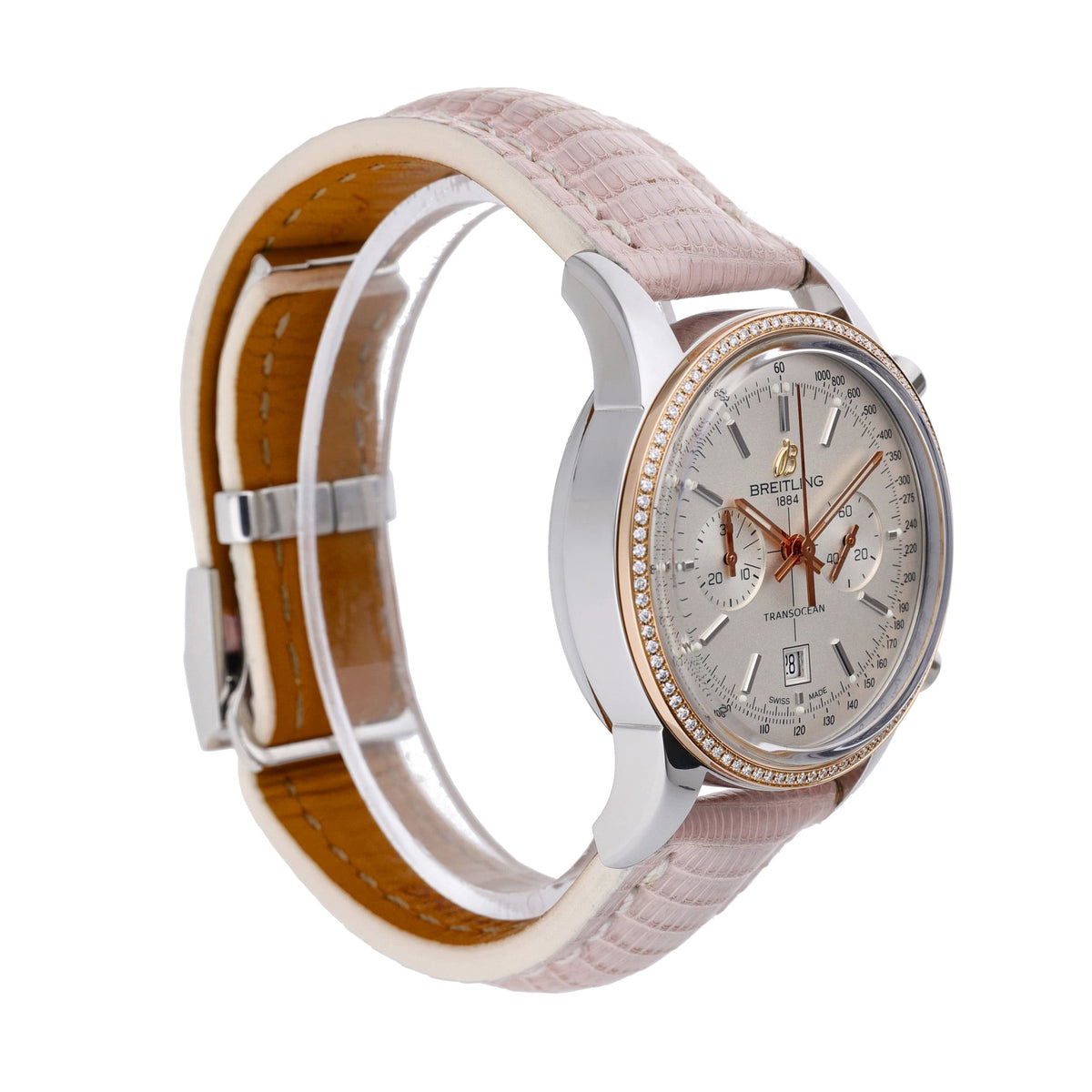 Breitling Transocean Chronograph U4131053 with silver dial and steel case - product image 4