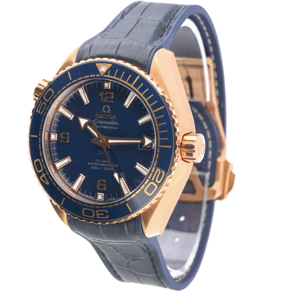Omega Seamaster Planet Ocean 215.63.44.21.03.001 with blue dial and 18ct rose gold case - product image 4