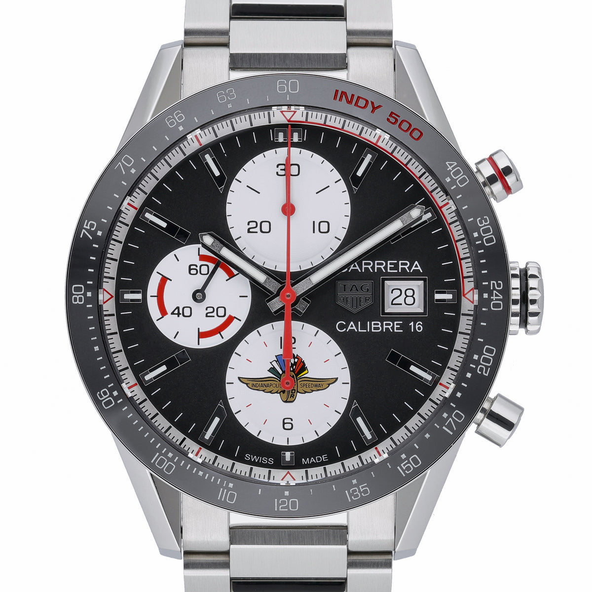 Tag Heuer Calibre 16 CV201AS with black dial and steel case