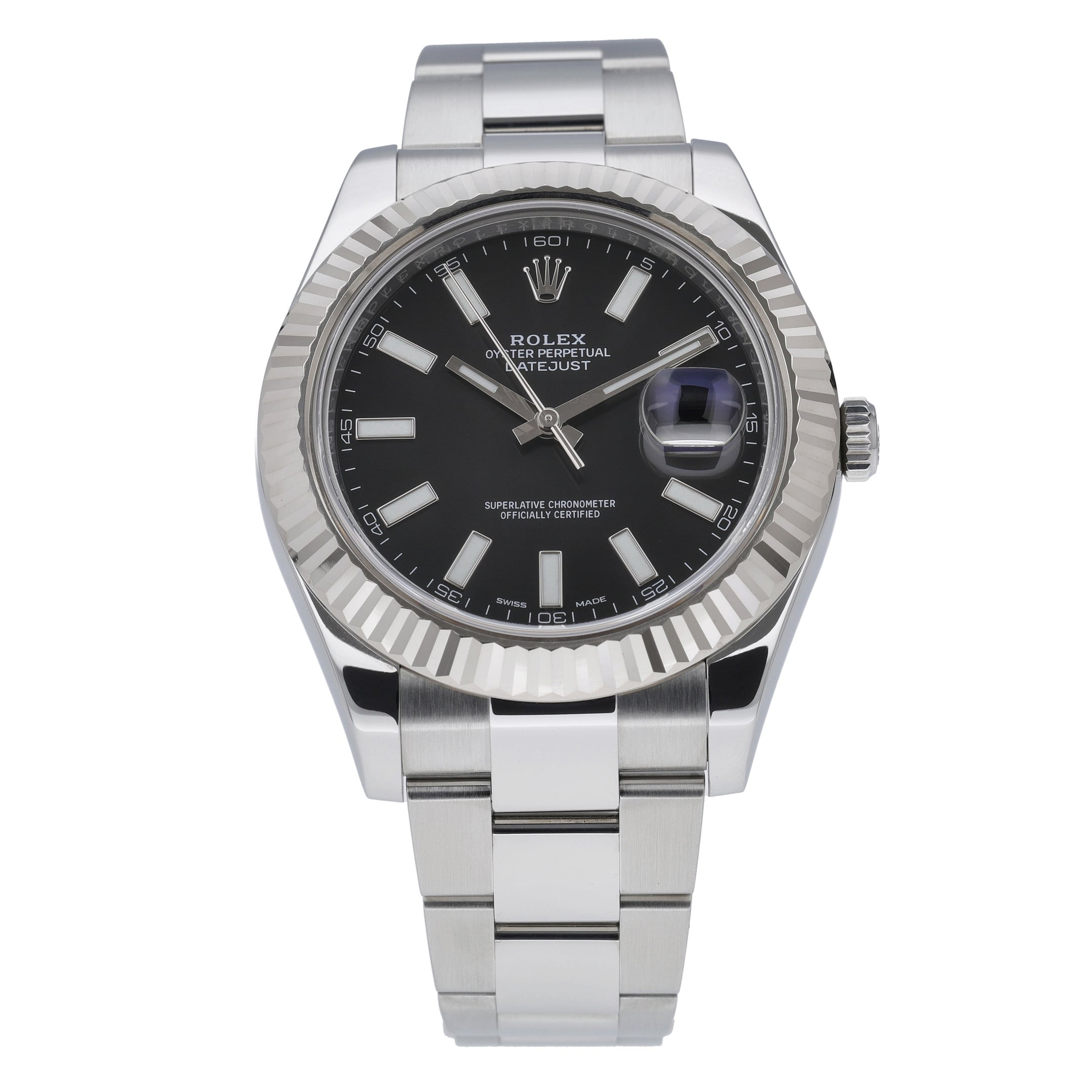 Rolex Datejust II 116334 with black dial and steel & white gold case - product image 3