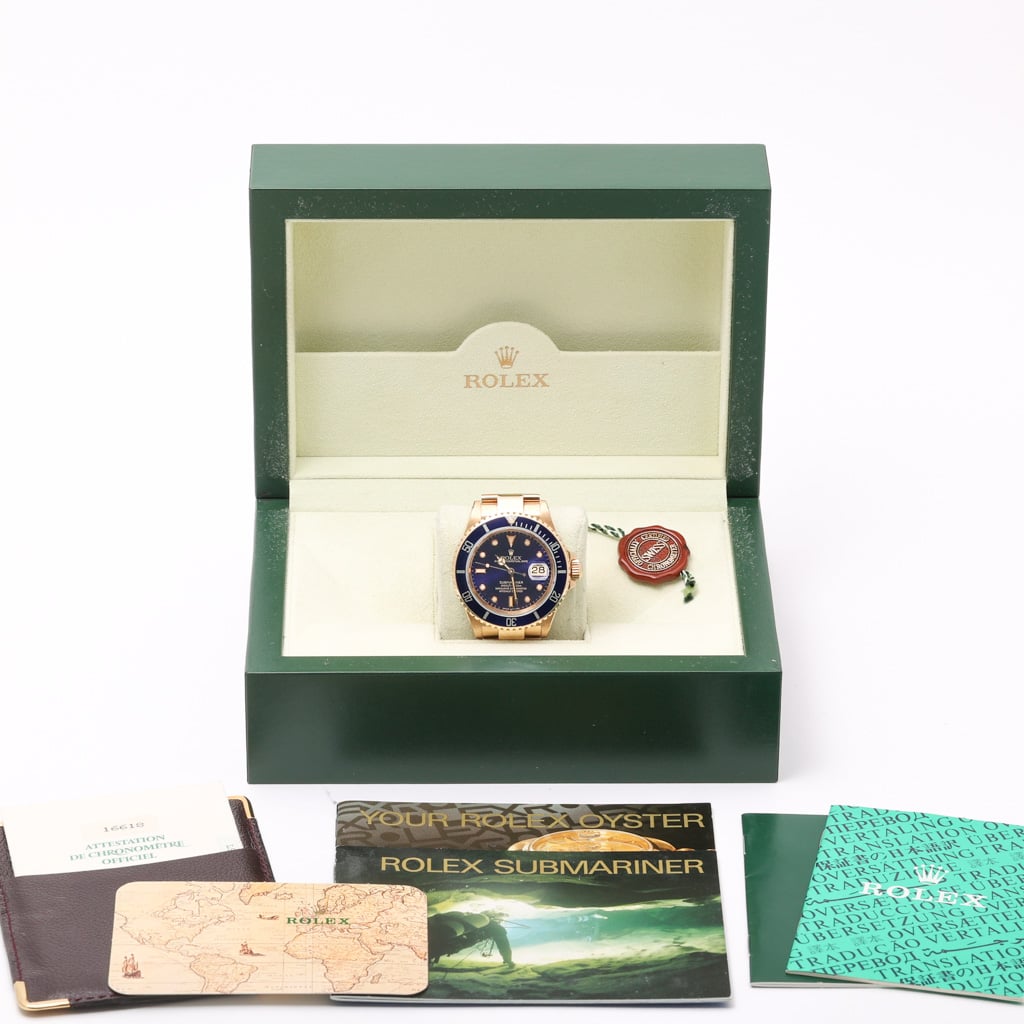 Rolex Submariner 16618LB with blue dial and 18ct yellow gold case - product image 3