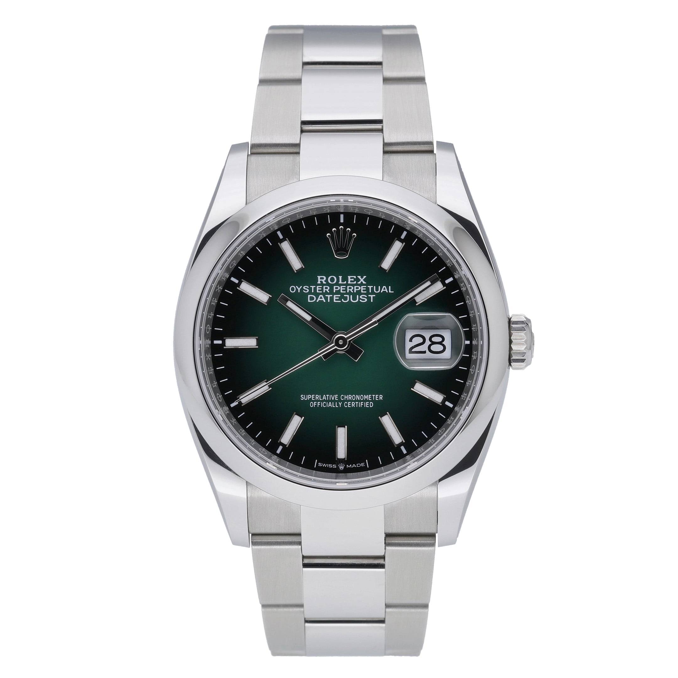 Rolex Datejust 126200 with green ombré dial and oystersteel case - product image 2