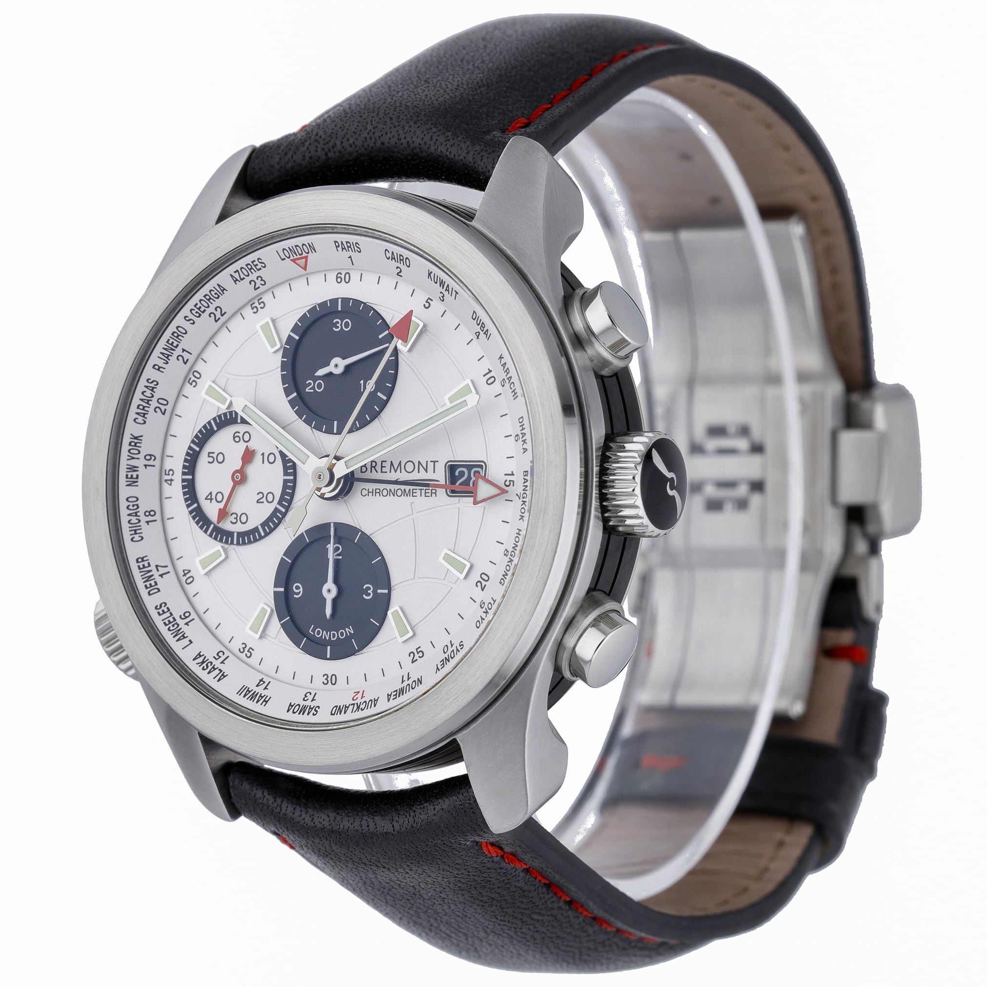 Bremont ALT1-WT World Timer ALT1-WT/WH with white dial and steel case - product image 3