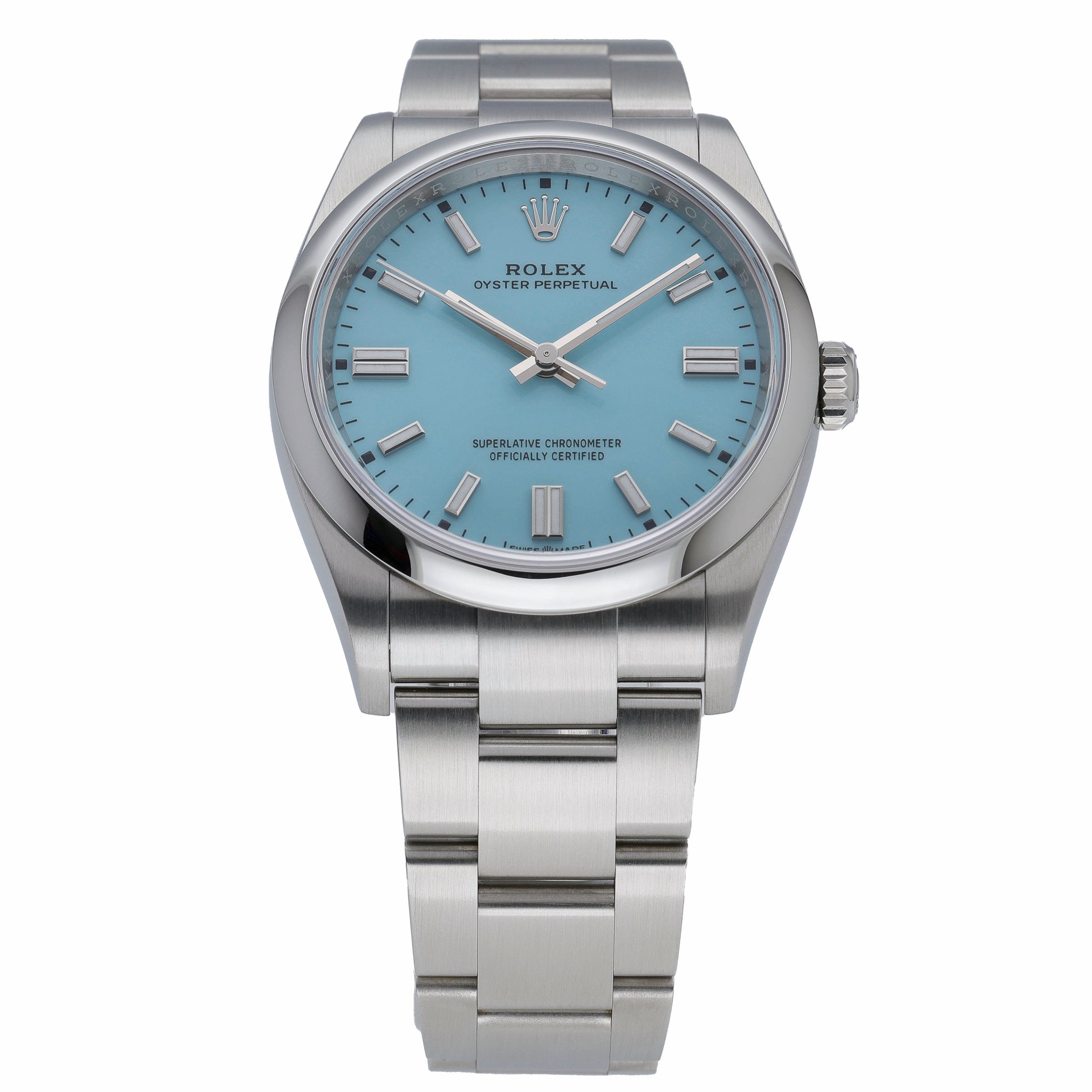Rolex Oyster Perpetual 126000 with tiffany blue dial and oystersteel case - product image 2