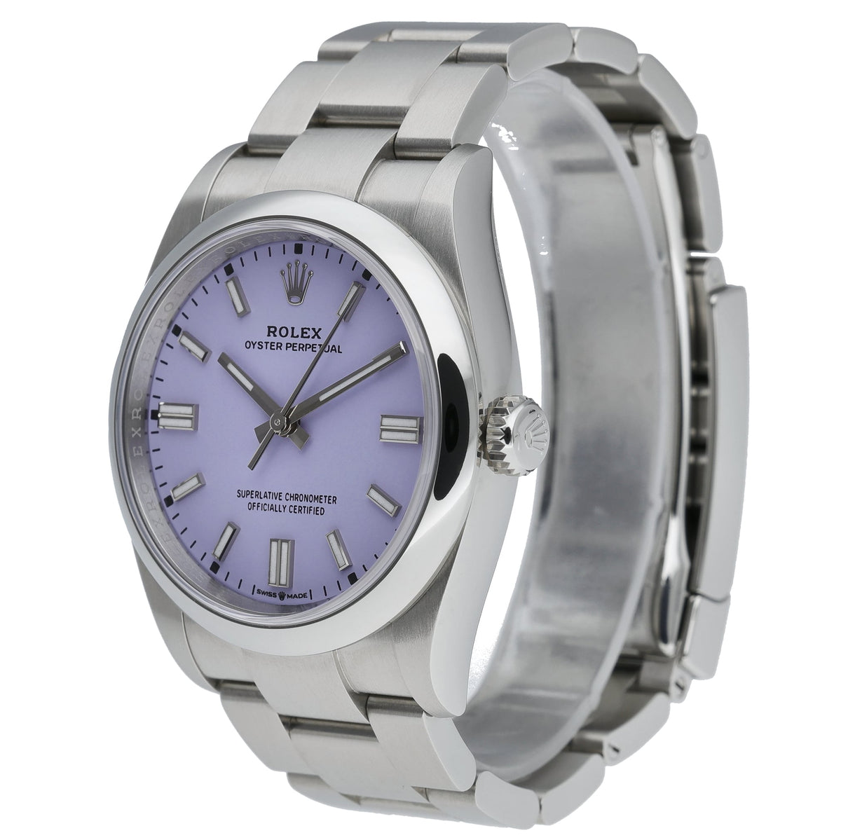 Rolex Oyster Perpetual 126000 with lavender dial and oystersteel case - product image 3