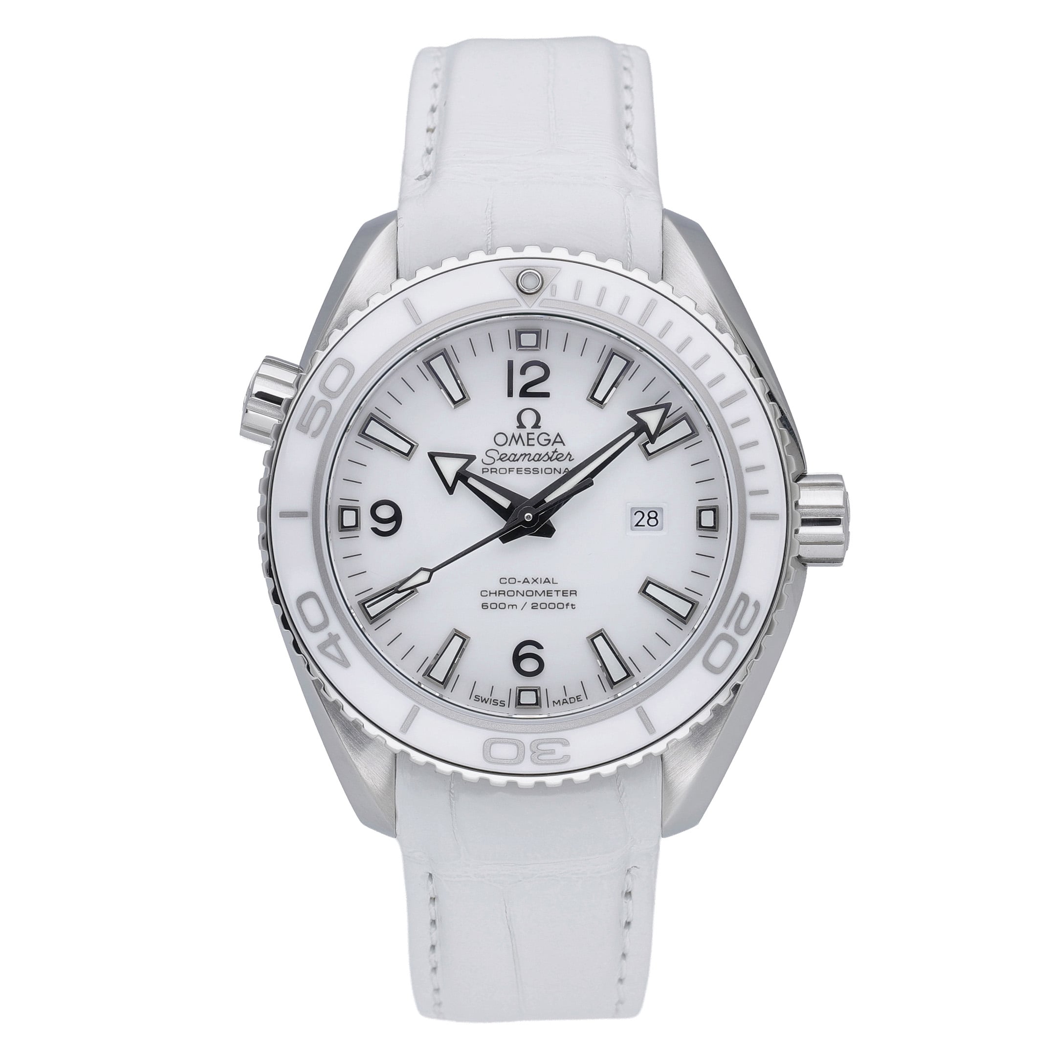 Omega Seamaster Planet Ocean 600 M 232.33.38.20.04.001 with white dial and steel case - product image 2