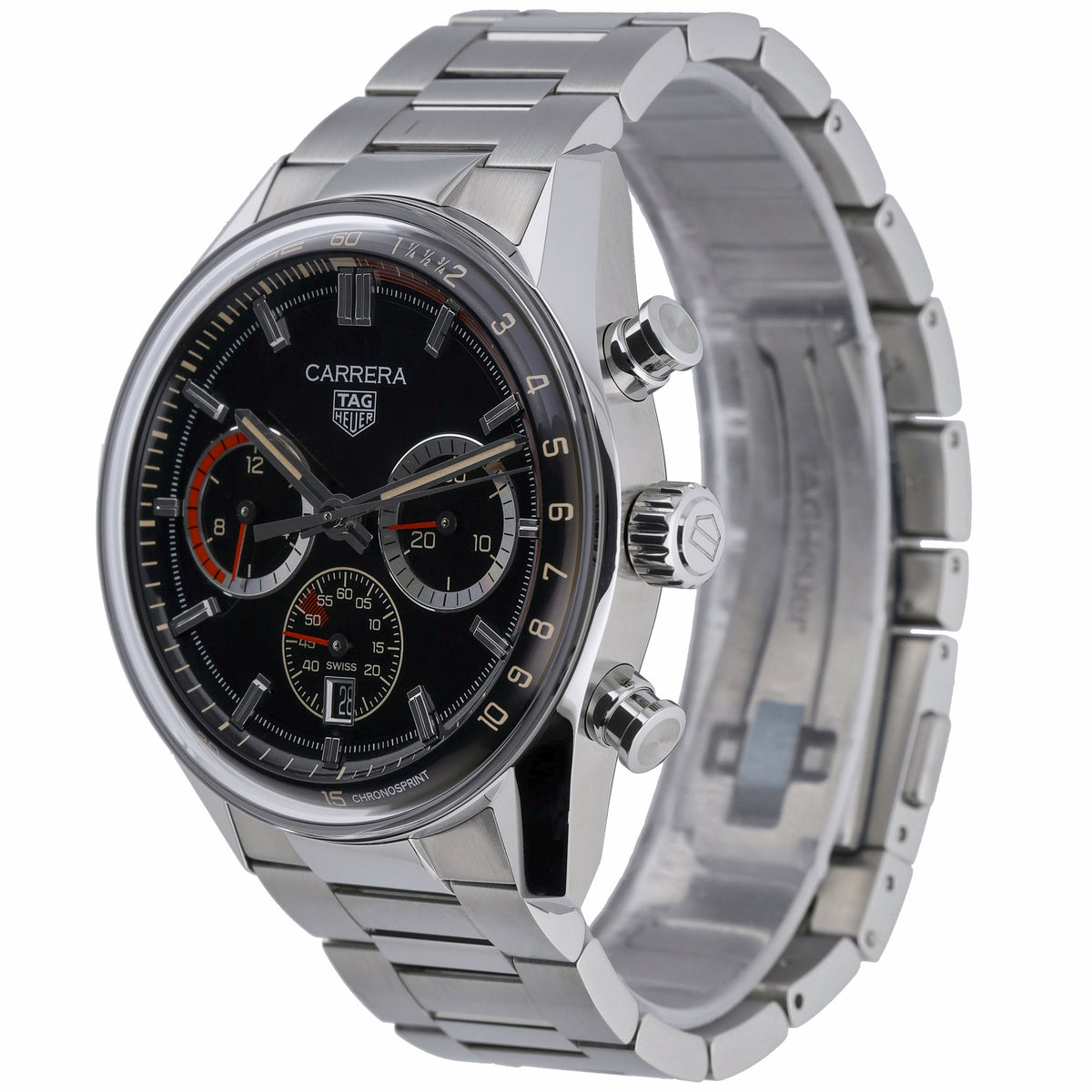 Tag Heuer Porsche Chronograph CBS2015 with black dial and steel case - product image 3
