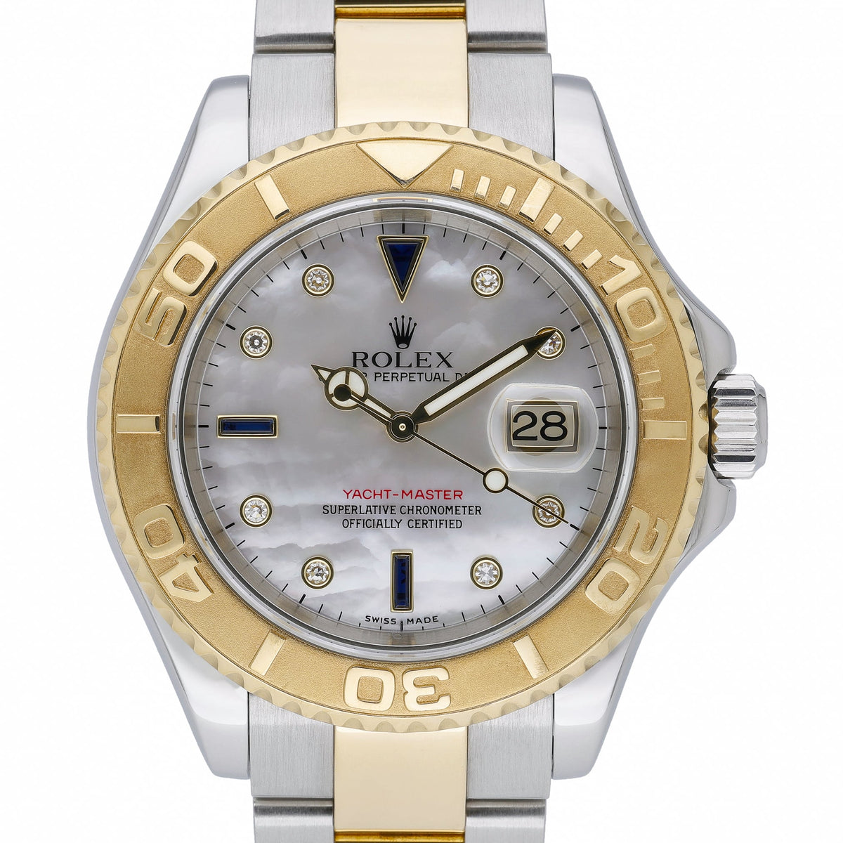 Rolex Yacht-Master 40 16623 with mop sapphire dial and steel & yellow gold case
