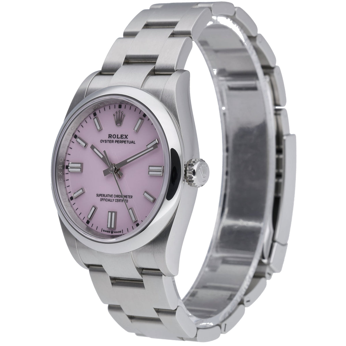 Rolex Oyster Perpetual 126000 with pink dial and oystersteel case - product image 3